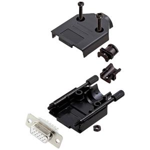 encitech DTPK-P-09-HDS15-W-K 6355-8053-11 D-sub female connectorset 180 ° Aantal polen: 15 Soldeerkelk 1 stuk(s)