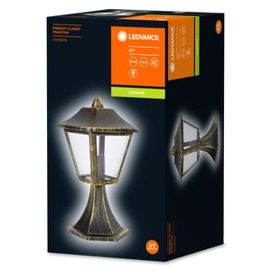 LEDVANCE 4058075206342 Endura Classic Traditional Staande buitenlamp LED E27 Zwart, Goud