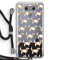Doggy: LG G6 Transparant Hoesje met koord Doggy: LG G6 Transparant Hoesje met koord