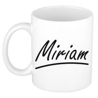 Miriam voornaam kado beker / mok sierlijke letters - gepersonaliseerde mok met naam - Naam mokken - thumbnail