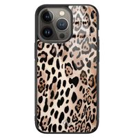 iPhone 13 Pro glazen hardcase - Golden wildcat
