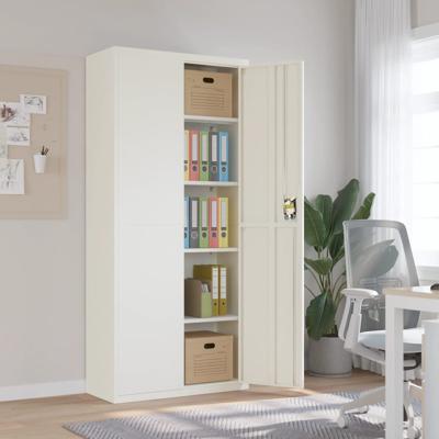 Archiefkast 90x40x200 cm staal wit