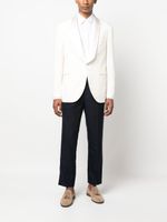Brunello Cucinelli pantalon de costume à coupe droite - Bleu