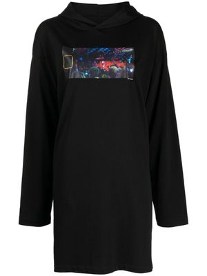 MM6 Maison Margiela robe en coton à motif graphique - Noir