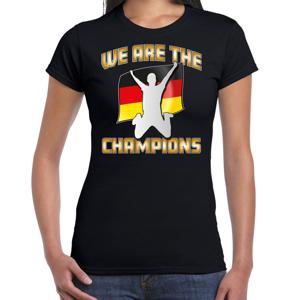 Verkleed T-shirt voor dames - Duitsland - zwart - voetbal supporter - themafeest