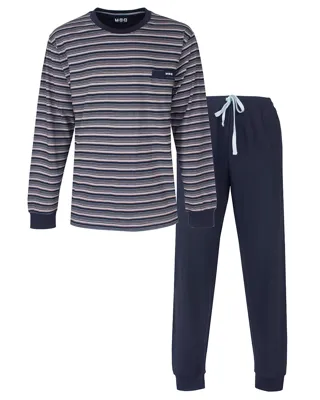 M.E.Q. Heren pyjama lange mouwen katoen - Night