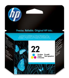 HP inktcartridge 22, 165 pagina's, OEM C9352AE#301, 3 kleuren, met beveiligingssysteem,