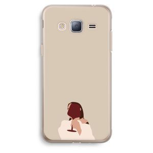I drink wine: Samsung Galaxy J3 (2016) Transparant Hoesje