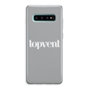 Topvent Grijs Wit: Samsung Galaxy S10 Plus Transparant Hoesje