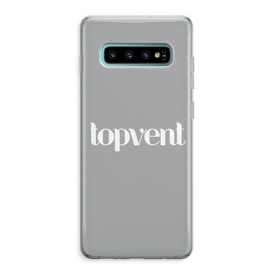 Topvent Grijs Wit: Samsung Galaxy S10 Plus Transparant Hoesje