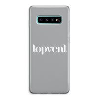 Topvent Grijs Wit: Samsung Galaxy S10 Plus Transparant Hoesje