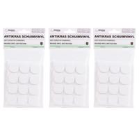 Antikras schuimvinyl - 3x - meubelvilt - 25-delig - wit - diverse formaten