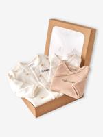 3-delige babyset met babyslaapzakje + 2 body's ecru