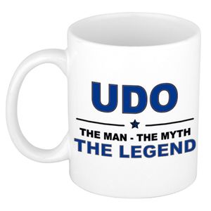 Udo The man, The myth the legend cadeau koffie mok / thee beker 300 ml