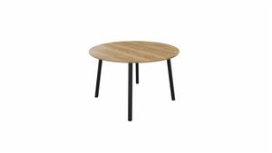 Tafel 9311 rond - 120 cm. - Zwart - Eiken YT49a - Zwart