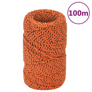 Boottouw 2 mm 100 m polypropyleen oranje