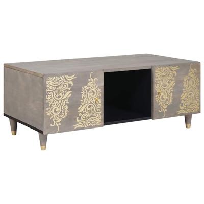 Salontafel Grijs 100 x 54 x 40 cm massief mangohout