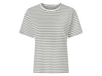 esmara Dames T-shirt (Wit/gestreept, S (36/38))