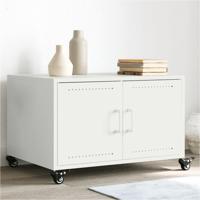 Salontafel 68x50x43,5 cm koudgewalst staal wit