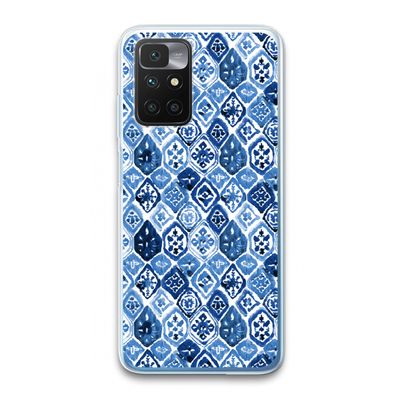 Blauw motief: Xiaomi Redmi 10 Transparant Hoesje