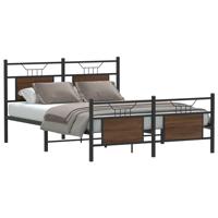 Bedframe zonder matras bewerkt hout bruin eikenkleur 140x200 cm