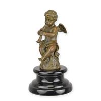 A BRONZE SCULPTURE OF AN ANGEL A BRONZE SCULPTURE OF AN ANGEL