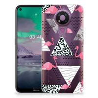 Nokia 3.4 | TPU Hoesje | Flamingo Triangle