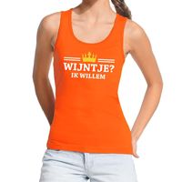 Wijntje ik willem mouwloos shirt / tanktop oranje dames XL  -