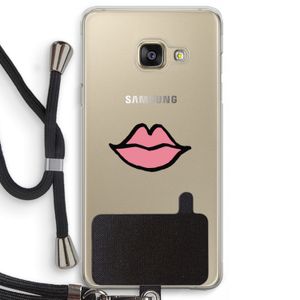 Kusje: Samsung Galaxy A3 (2016) Transparant Hoesje met koord