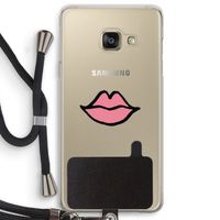 Kusje: Samsung Galaxy A3 (2016) Transparant Hoesje met koord