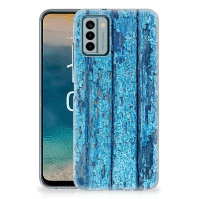 Nokia G22 | Bumper Hoesje | Wood Blue Nokia G22 | Bumper Hoesje | Wood Blue