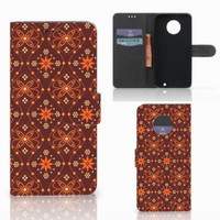 Motorola Moto G6 Plus Telefoon Hoesje Batik Brown - thumbnail