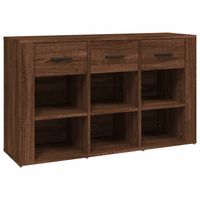 vidaXL Dressoir 100x30x59,5 cm bewerkt hout bruin eikenkleur