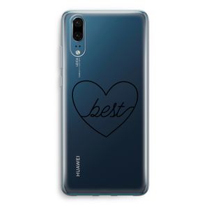 Best heart black: Huawei P20 Transparant Hoesje