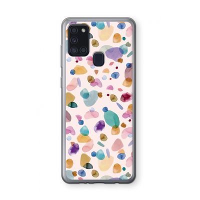 Terrazzo Memphis Pink: Samsung Galaxy A21s Transparant Hoesje