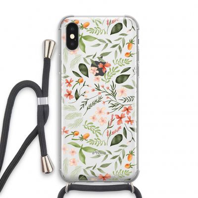 Sweet little flowers: iPhone XS Transparant Hoesje met koord