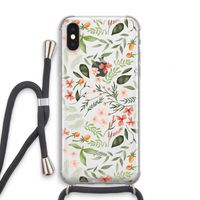 Sweet little flowers: iPhone XS Transparant Hoesje met koord Sweet little flowers: iPhone XS Transparant Hoesje met koord