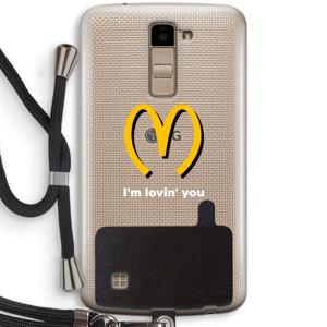 I'm lovin' you: LG K10 (2016) Transparant Hoesje met koord