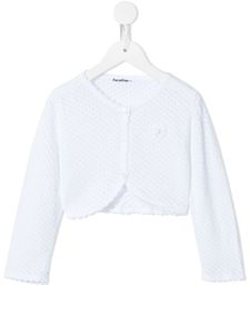 Familiar cardigan en maille ajouré - Blanc