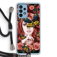 Lady Moth: Samsung Galaxy A52 Transparant Hoesje met koord