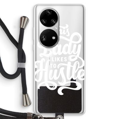 Hustle Lady: Huawei P50 Pro Transparant Hoesje met koord