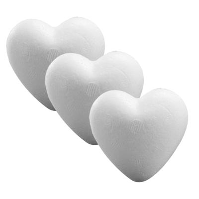 Piepschuim hobby vorm - 3x - hart - 15 cm - DIY knutsel figuren