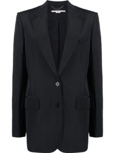 Stella McCartney blazer boutonné à revers crantés - Noir