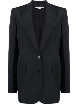 Stella McCartney blazer boutonné à revers crantés - Noir