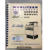 Wurlitzer Jukebox 2204 Service Manual