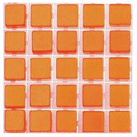 119x stuks mozaieken maken steentjes/tegels kleur oranje 5 x 5 x 2 mm   - - thumbnail