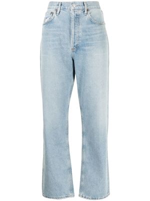 AGOLDE jean droit à taille haute - Bleu