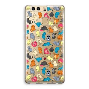Kleurrijke katten: Huawei P9 Transparant Hoesje