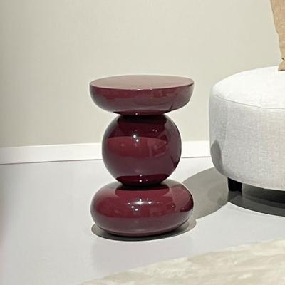 Brix Ronde Bijzettafel 'Dex' 33cm, kleur Maroon