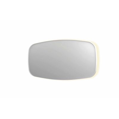 INK SP30 spiegel - 160x4x80cm contour in stalen kader incl indir LED - verwarming - color changing - dimbaar en schakelaar - mat wit 8409781